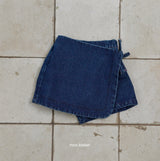 ［mon Atelier］Denim wrap pants
