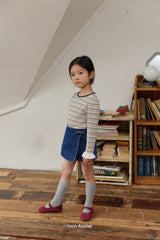 ［mon Atelier］Rainbow stripe tops