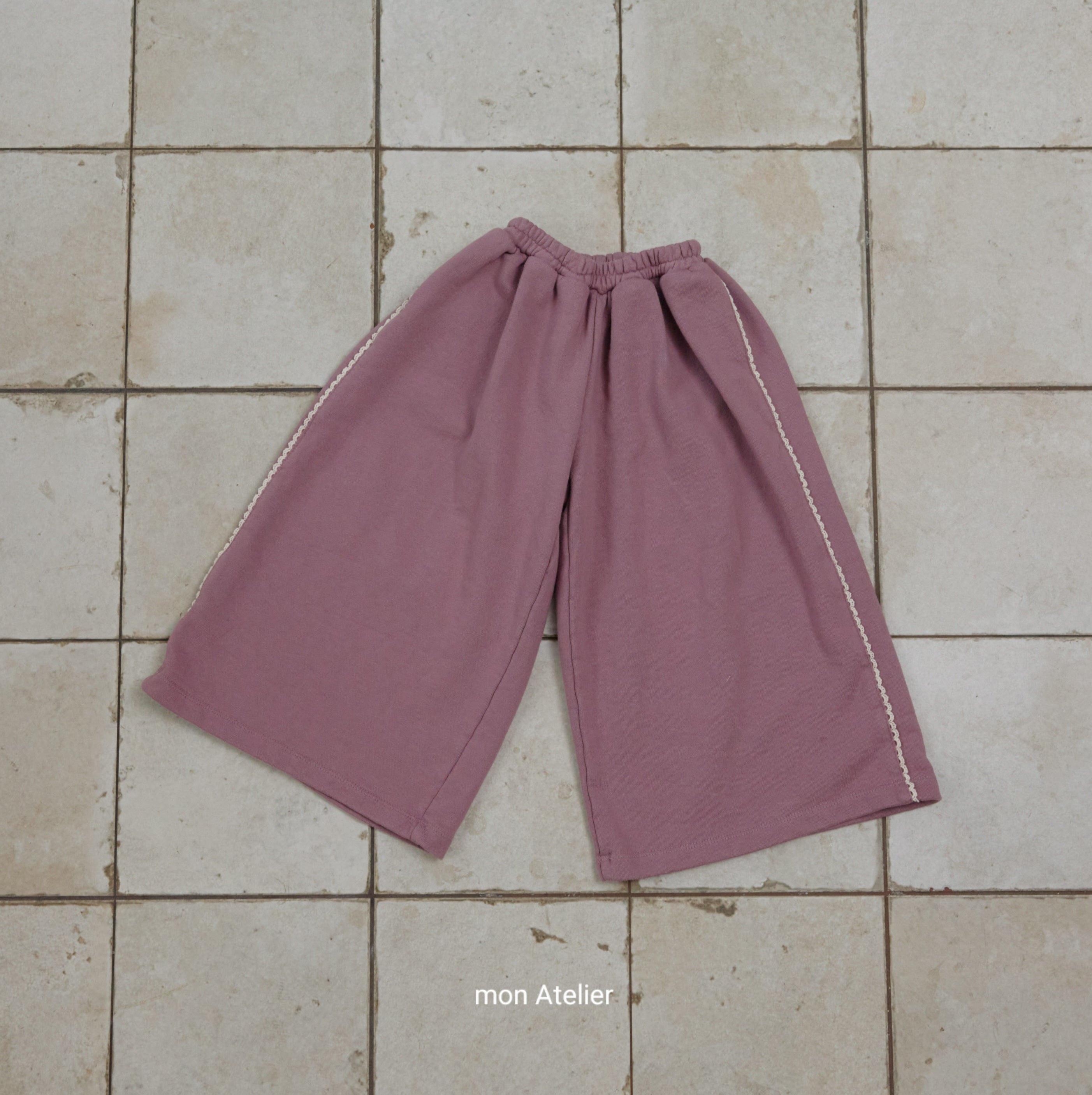 ［mon Atelier］Lace wide pants