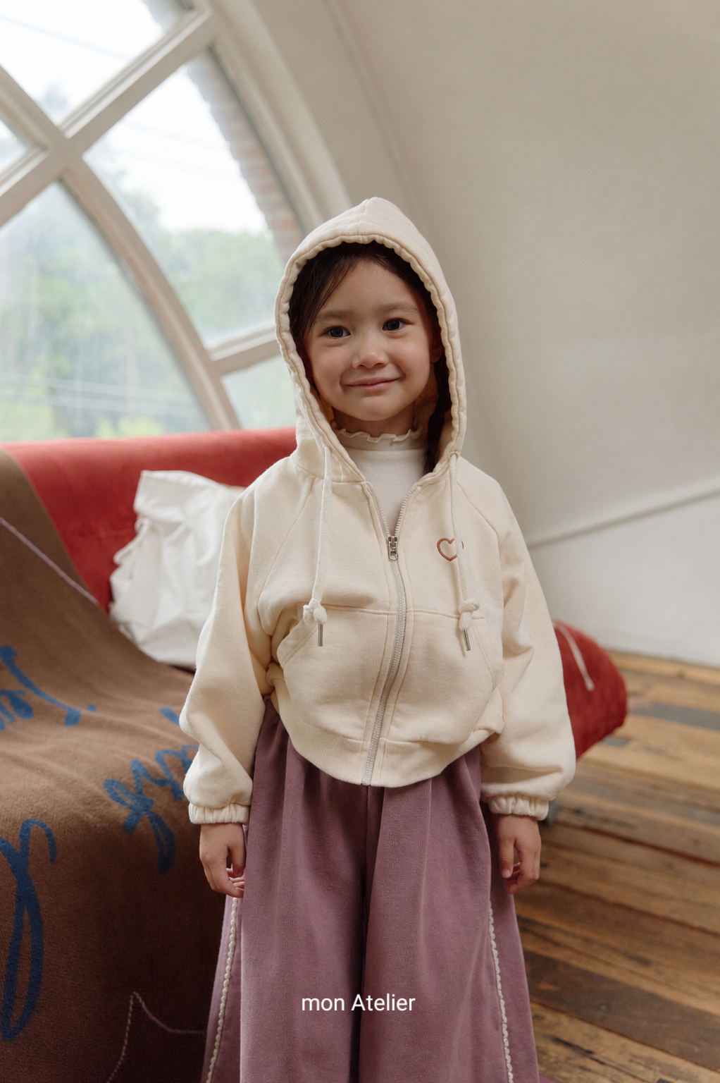 ［mon Atelier］Love hood zip up