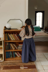 ［mon Atelier］Check frill blouse