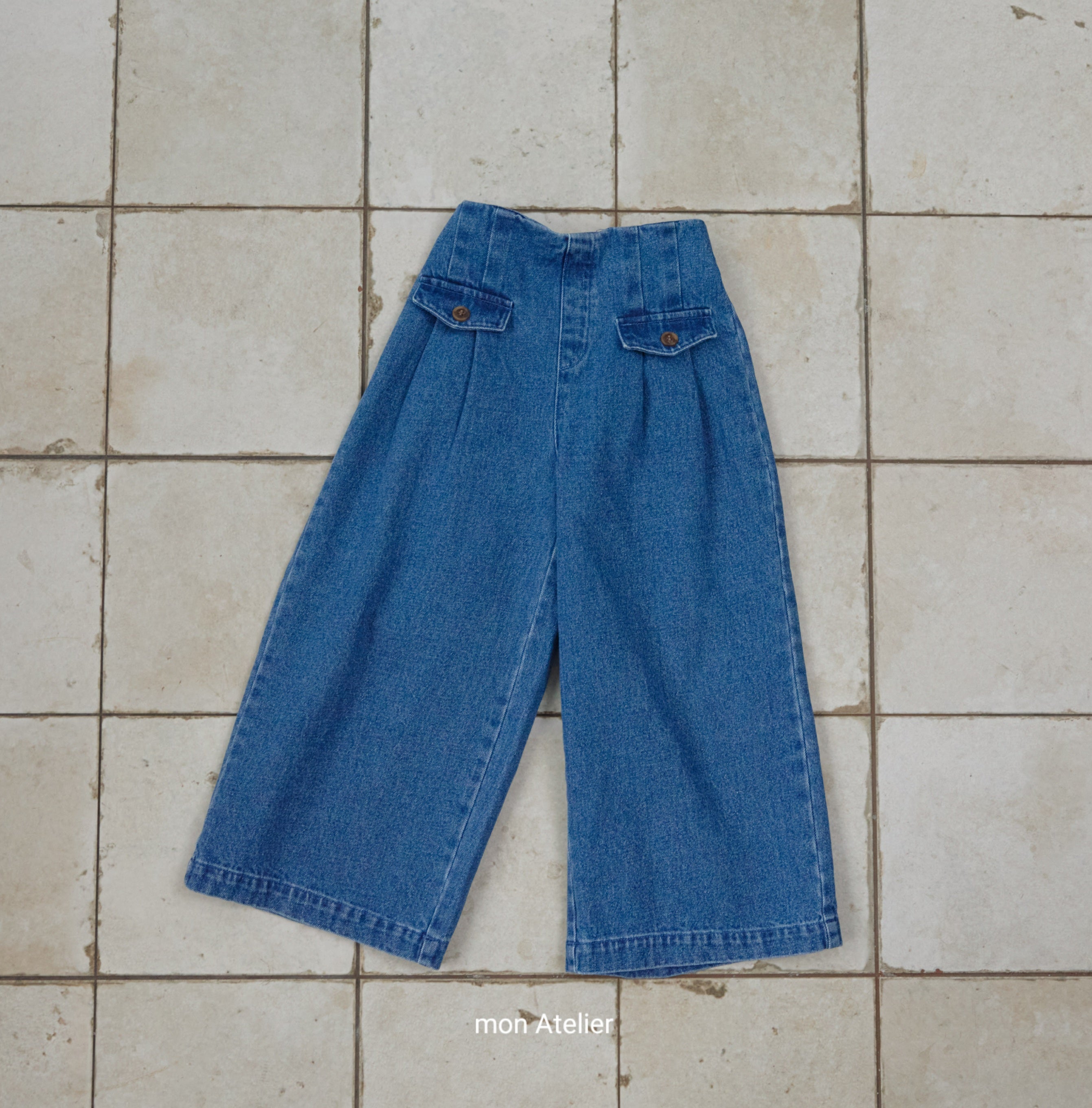 ［mon Atelier］Flap denim pants