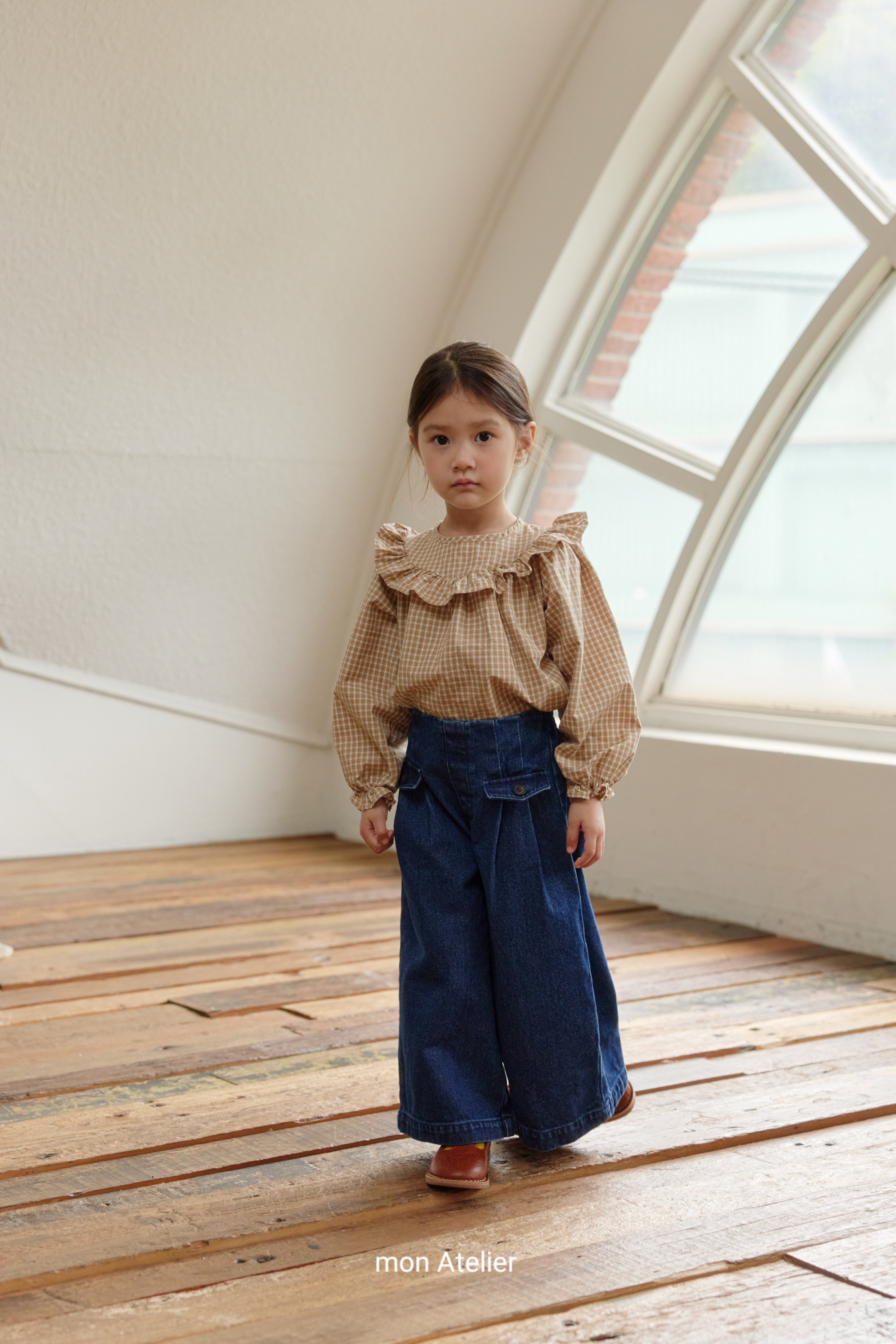 ［mon Atelier］Flap denim pants