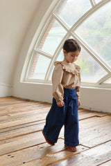 ［mon Atelier］Check frill blouse