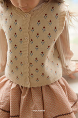［mon Atelier］Tulip knit vest