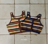 ［mon Atelier］Multi stripe vest