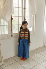 ［mon Atelier］Multi stripe vest