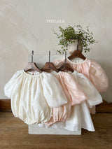 ［thelala］Swan chiffon one-piece