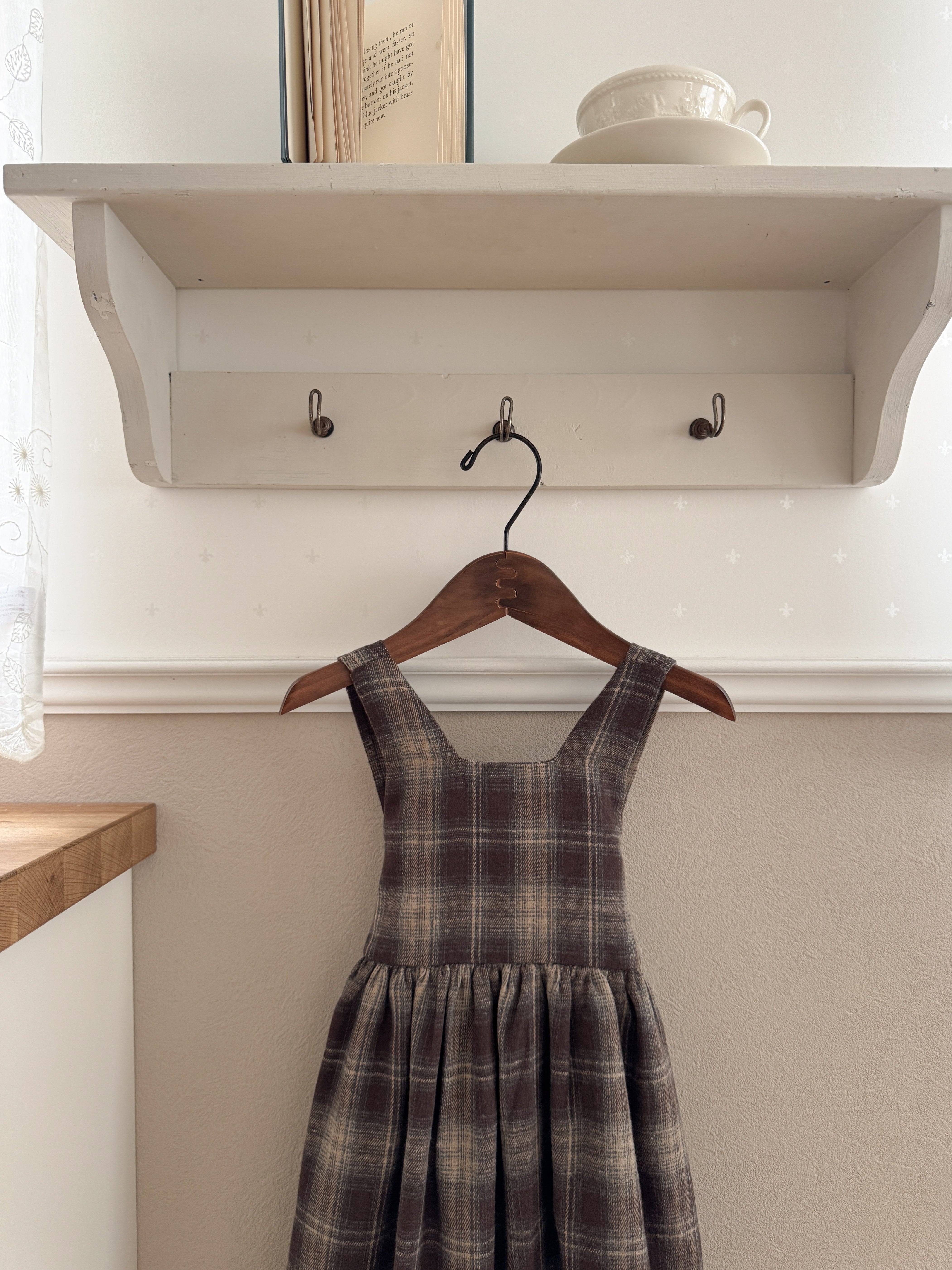 Noirjette check one-piece (kids)