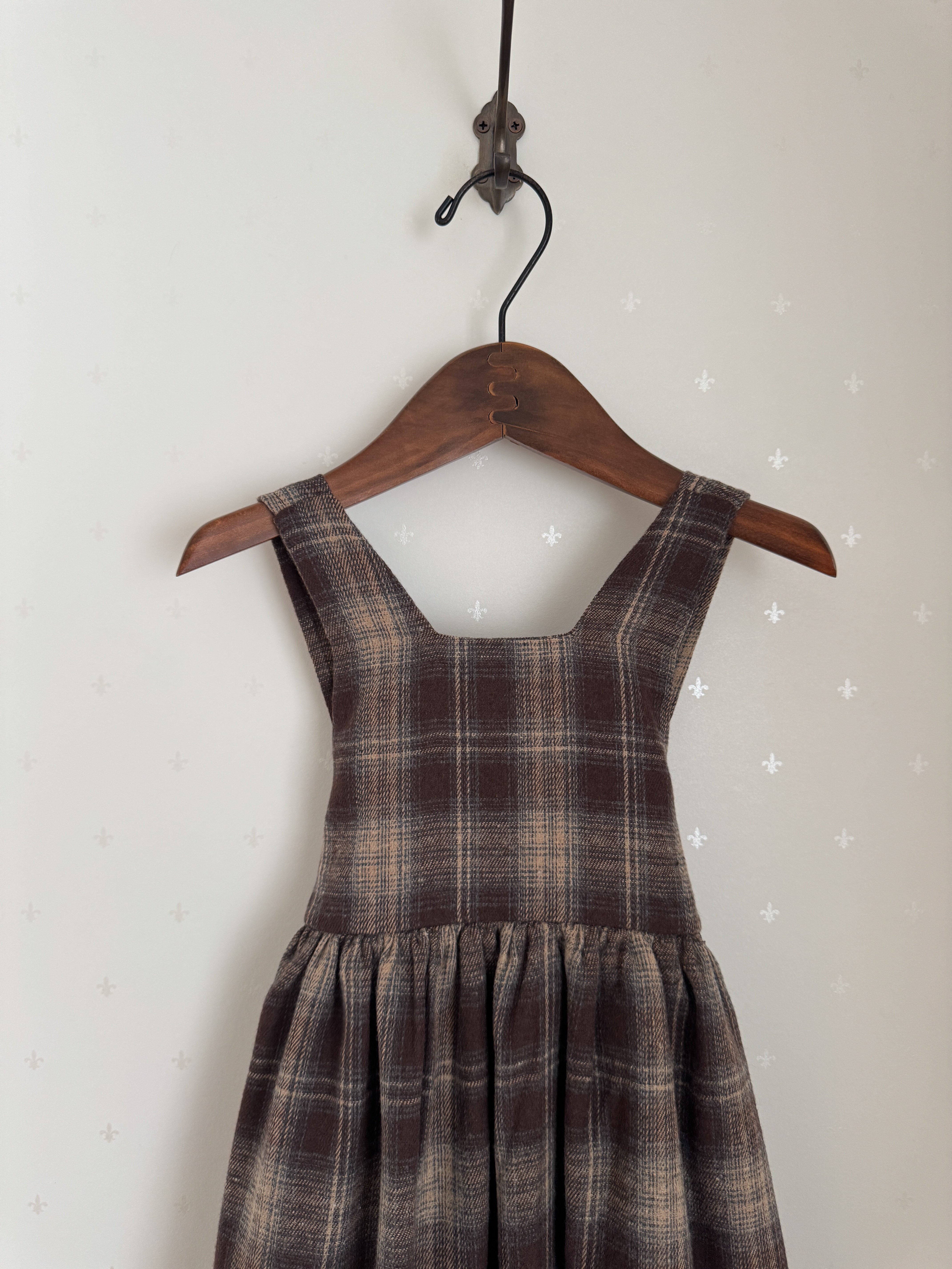 Noirjette check one-piece (kids)