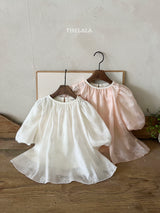 ［thelala］Swan chiffon one-piece