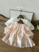 ［thelala］Swan chiffon one-piece