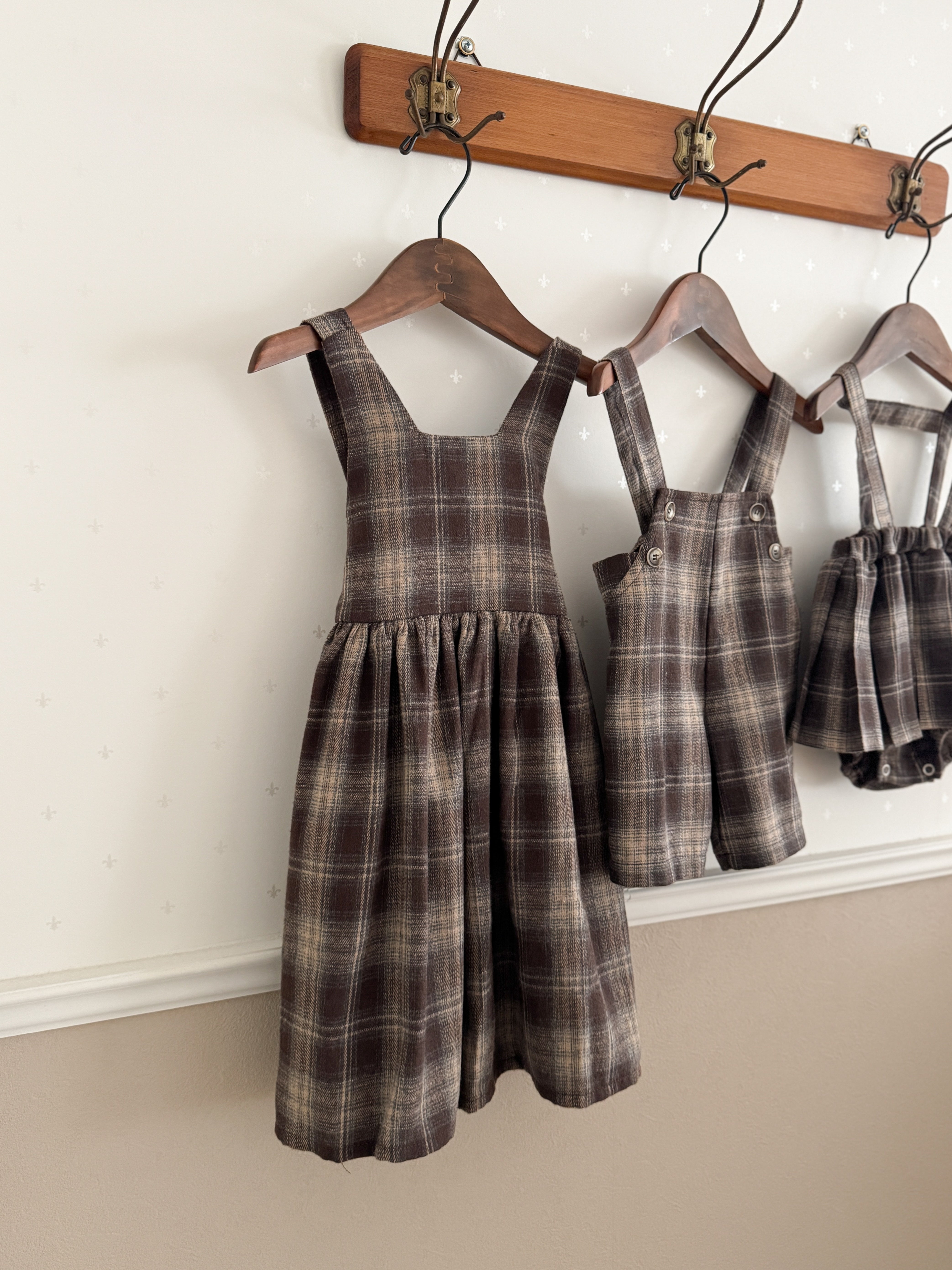 Noirjette check one-piece (kids)