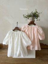 ［thelala］Swan chiffon one-piece