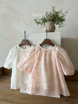 ［thelala］Swan chiffon one-piece
