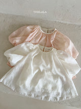 ［thelala］Swan chiffon one-piece