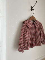 *Noeul.made* Check collar blouse