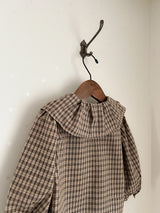 *Noeul.made* Check collar blouse