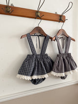 Odd check bloomer skirt
