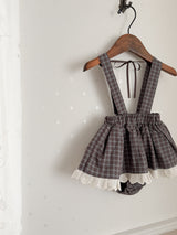 Odd check bloomer skirt