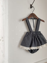Odd check bloomer skirt