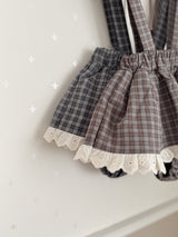 Odd check bloomer skirt