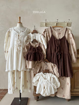 ［thelala］Embroidery one-piece (mom)