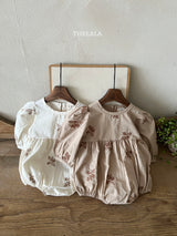 ［thelala］Embroidery rompers