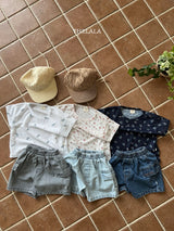 ［thelala］Pocket stitch denim pants