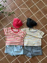 ［thelala］Pocket stitch denim pants