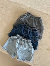 ［thelala］Pocket stitch denim pants