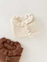 Biscuit frill knit tops