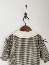 Frill check collar rompers (baby)