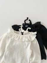 Ruffle collar bebe tops