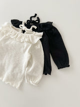 Ruffle collar bebe tops