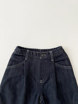 Pintuck denim pants