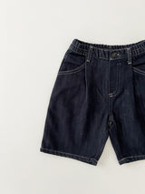 Pintuck denim pants