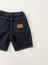 Pintuck denim pants