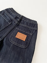 Pintuck denim pants