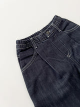 Pintuck denim pants