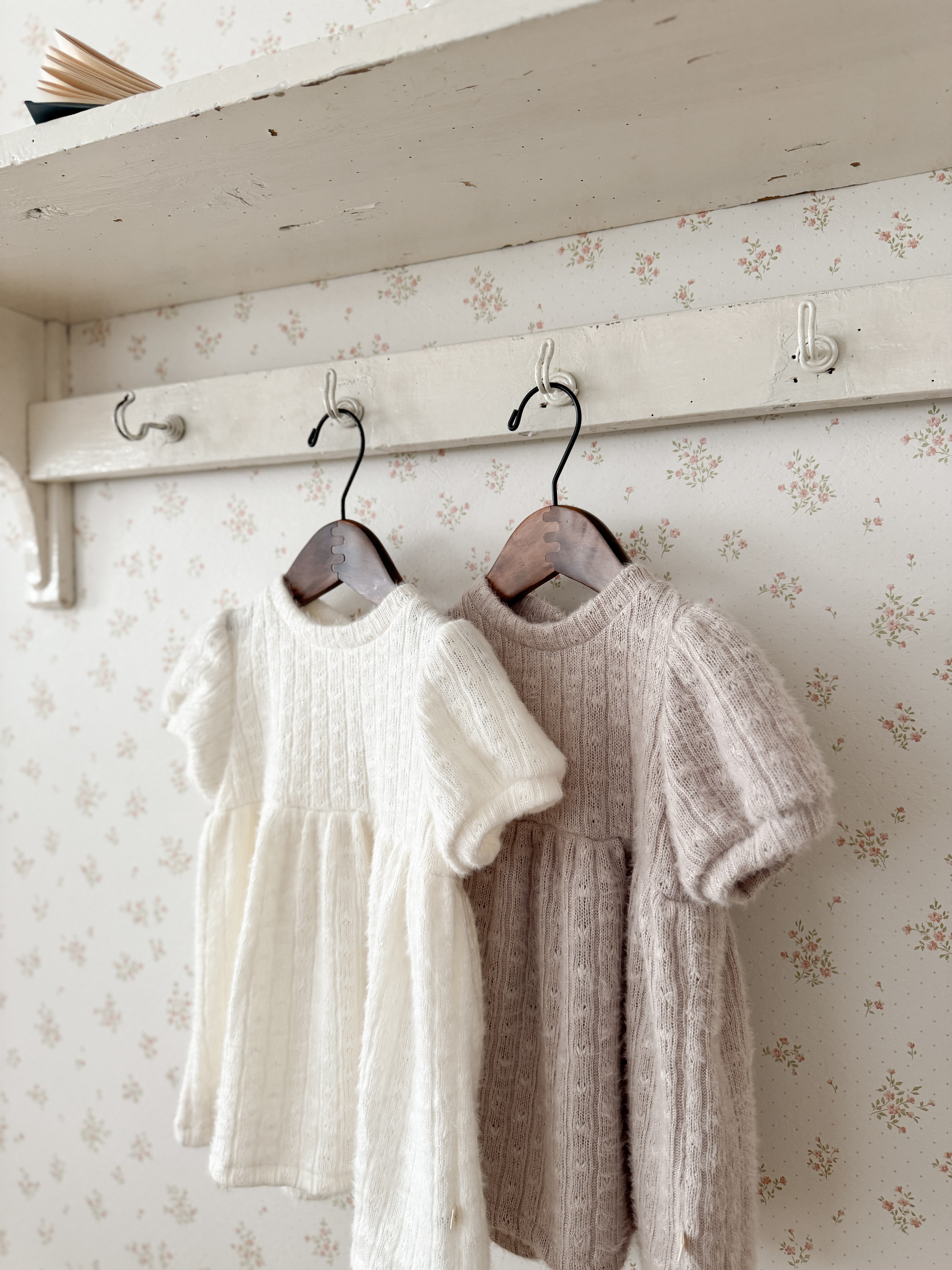 Soft puff knit one-piece