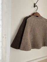 Olive knit poncho