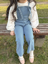 Denim flare overall