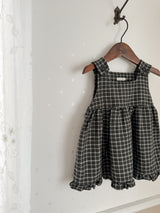 Check frill one-piece