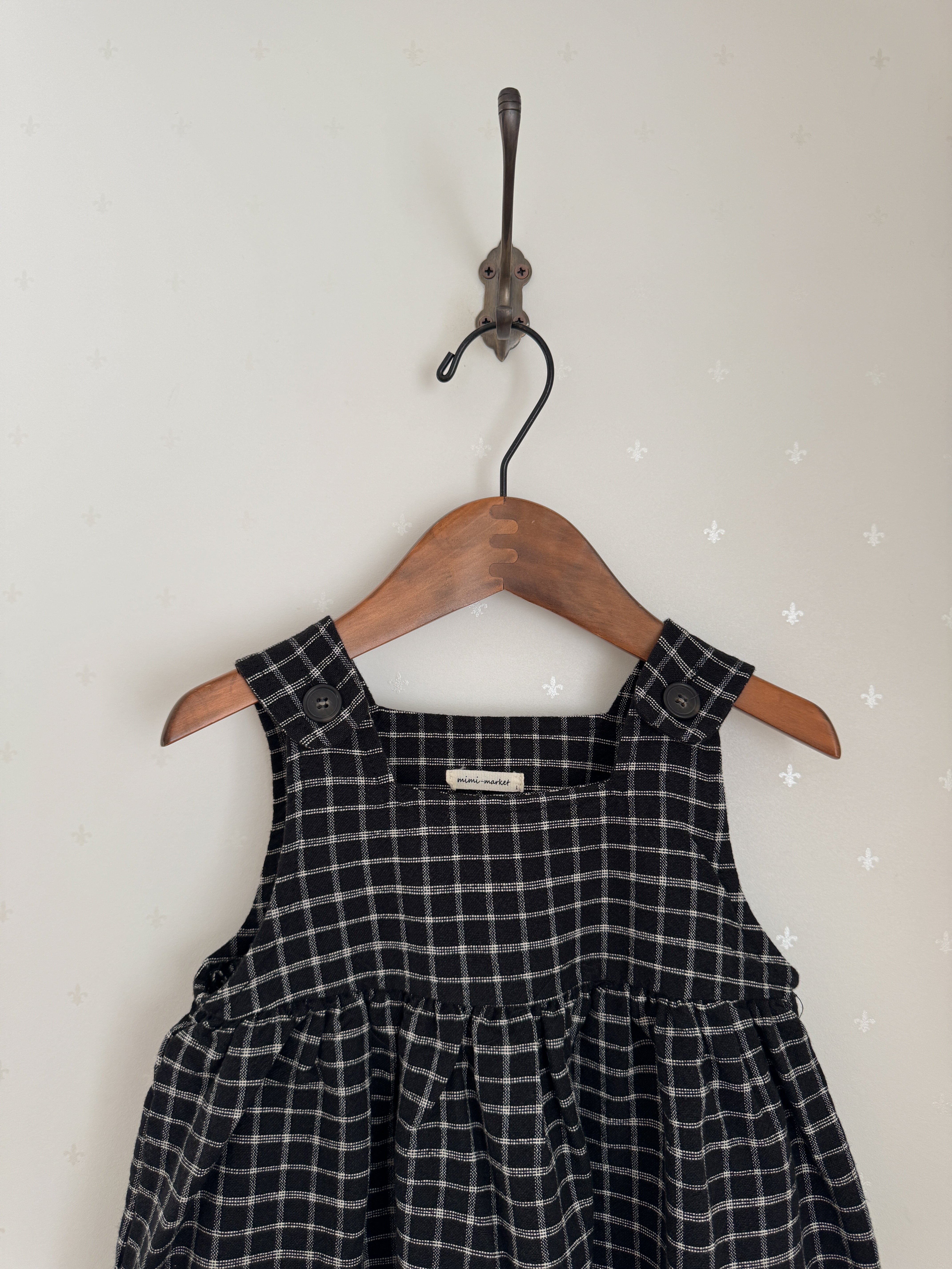 Check frill one-piece