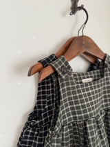 Check frill one-piece