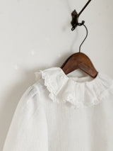 Ray lace collar blouse