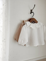 Ray lace collar blouse