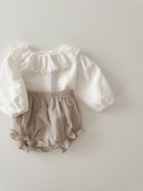 Ray lace collar blouse