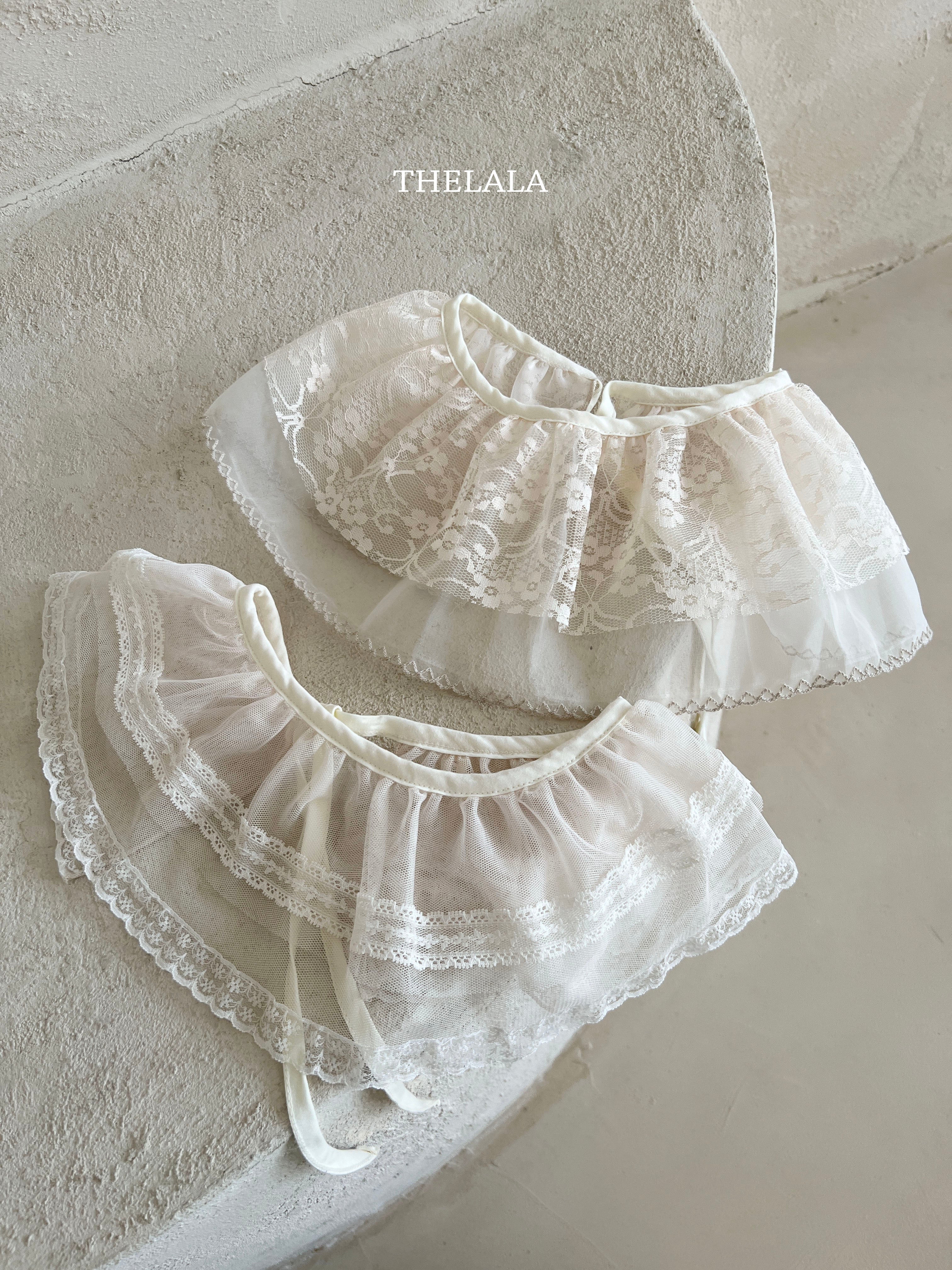 ［thelala］Multi lace apron